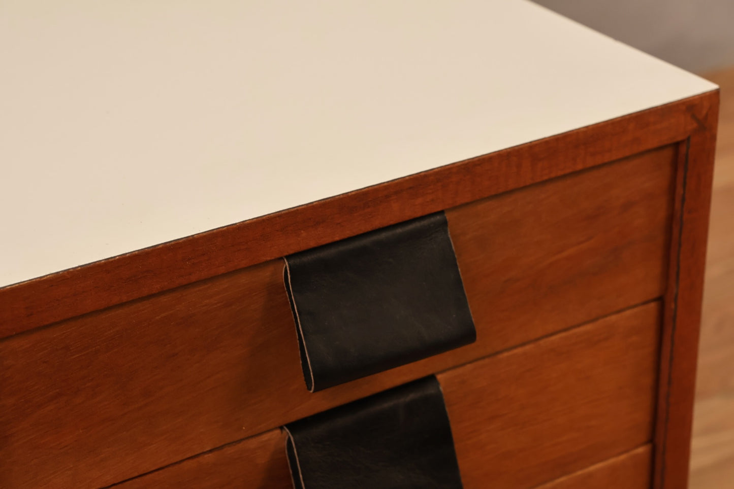 Compact Teak & Laminate File Cabinet