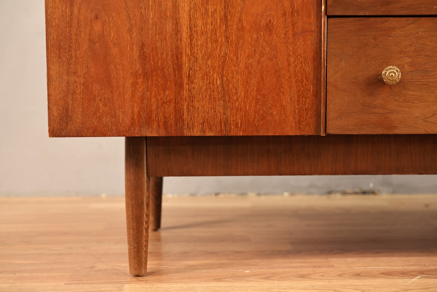Stanley Walnut & Laminate 3-Drawer Credenza