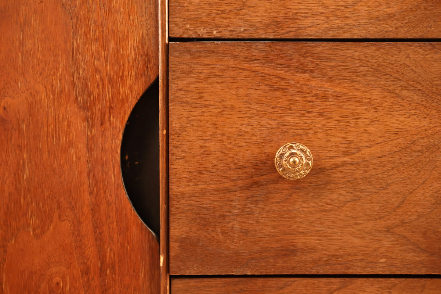 Stanley Walnut & Laminate 3-Drawer Credenza