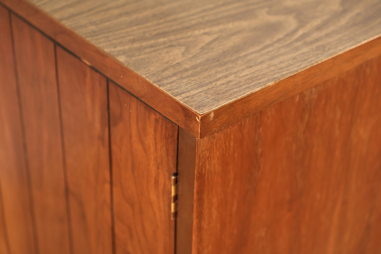 Stanley Walnut & Laminate 3-Drawer Credenza