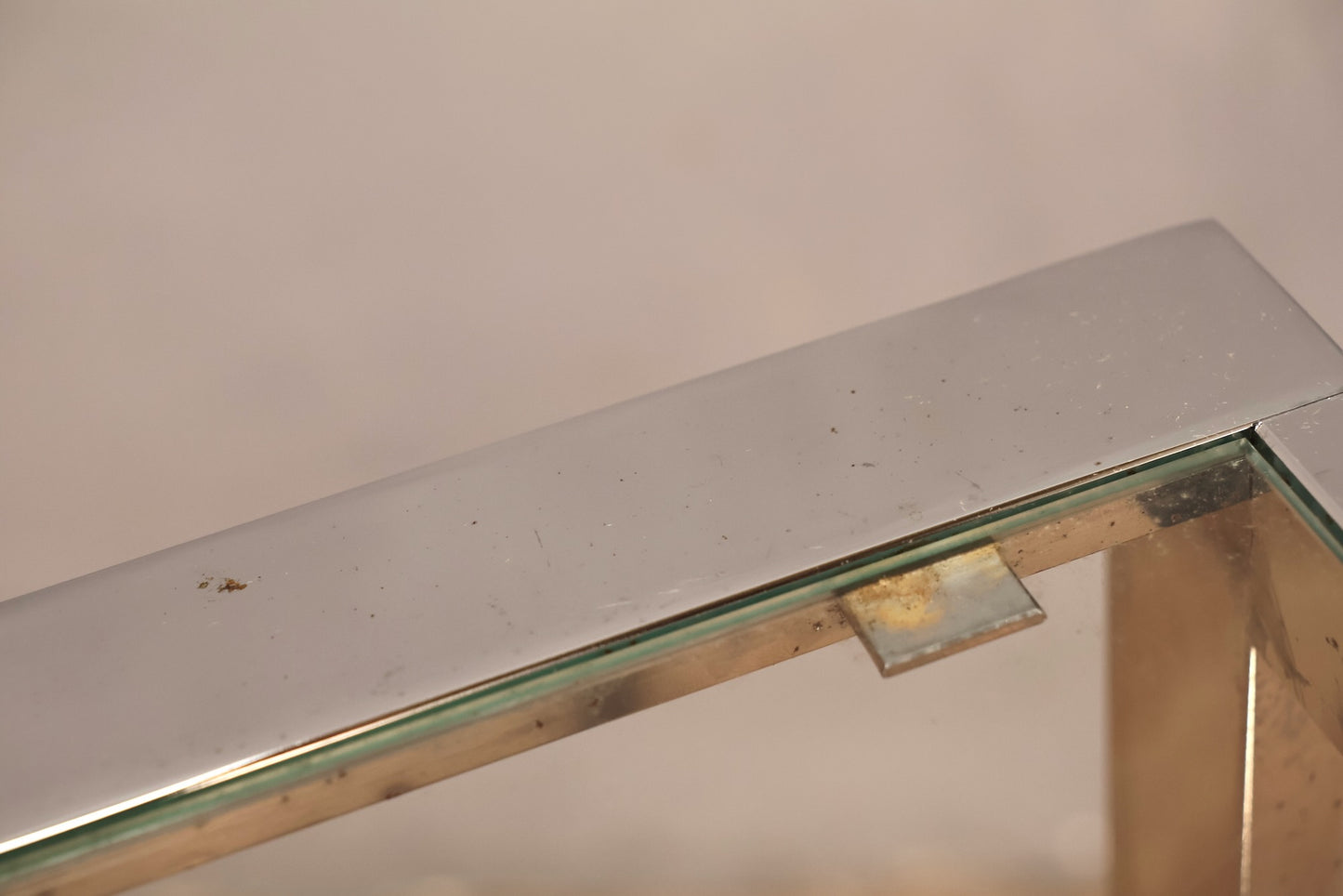 Chrome & Glass 2-Tier Console Table - ONLINE ONLY