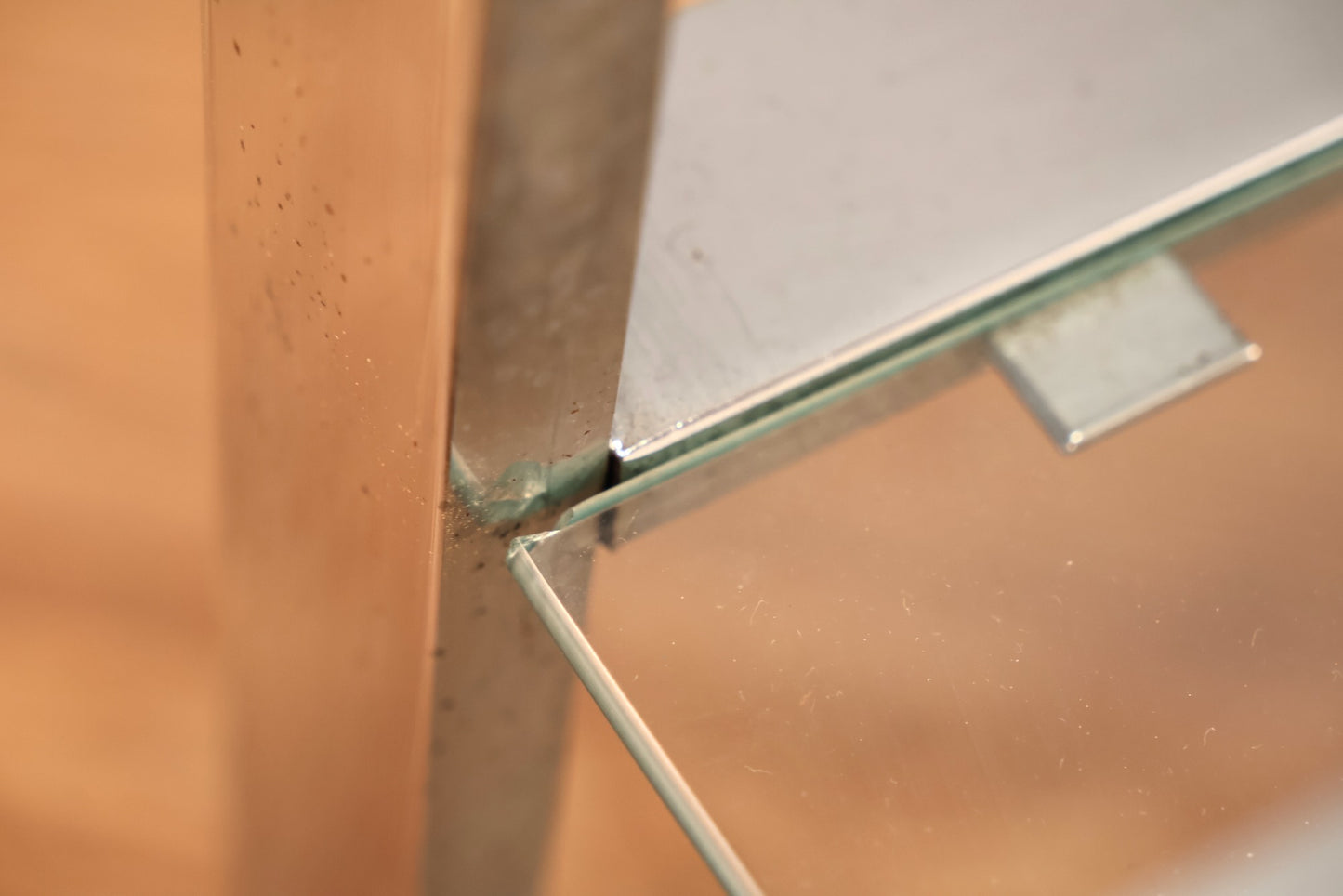 Chrome & Glass 2-Tier Console Table - ONLINE ONLY