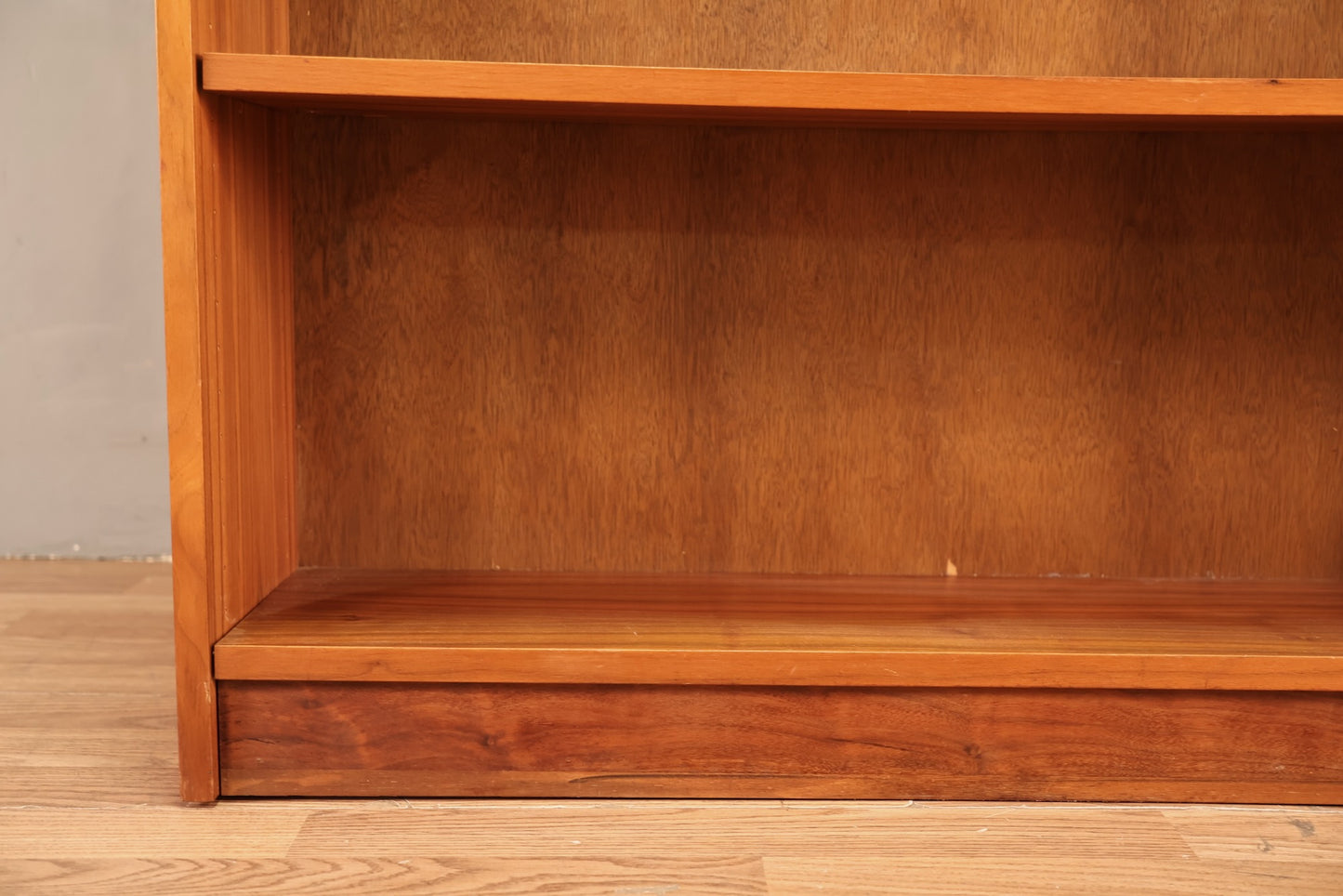 Tall Shallow Teak 6-Tier Bookshelf