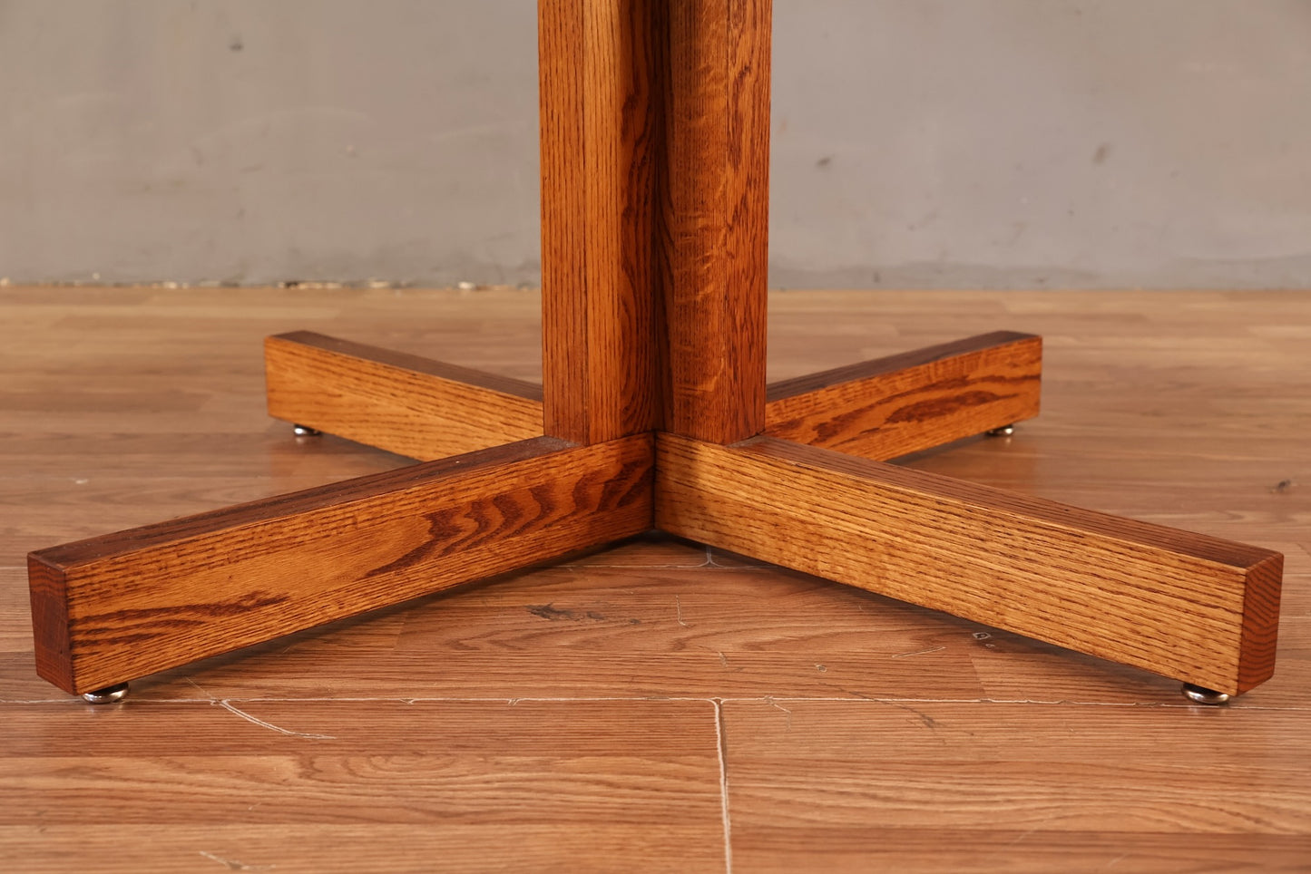 Luxe Oak Parquet Round Dining Table - ONLINE ONLY