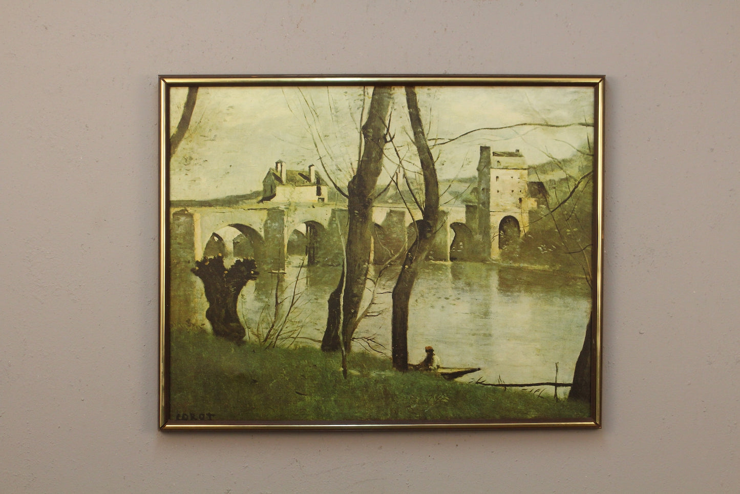 "The Bridge at Mantes" Camille Corot Print
