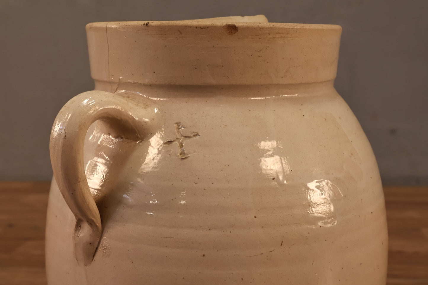 Antique White Stoneware Jug