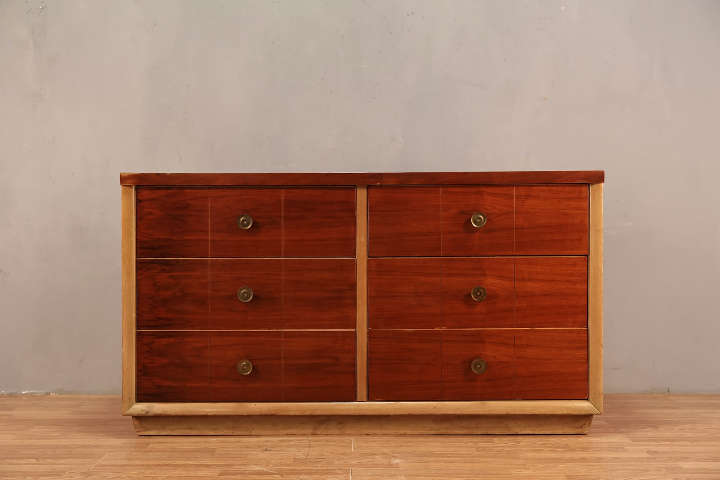 Mid Century Two-Toned 6-Drawer Dresser - ONLINE ONLY