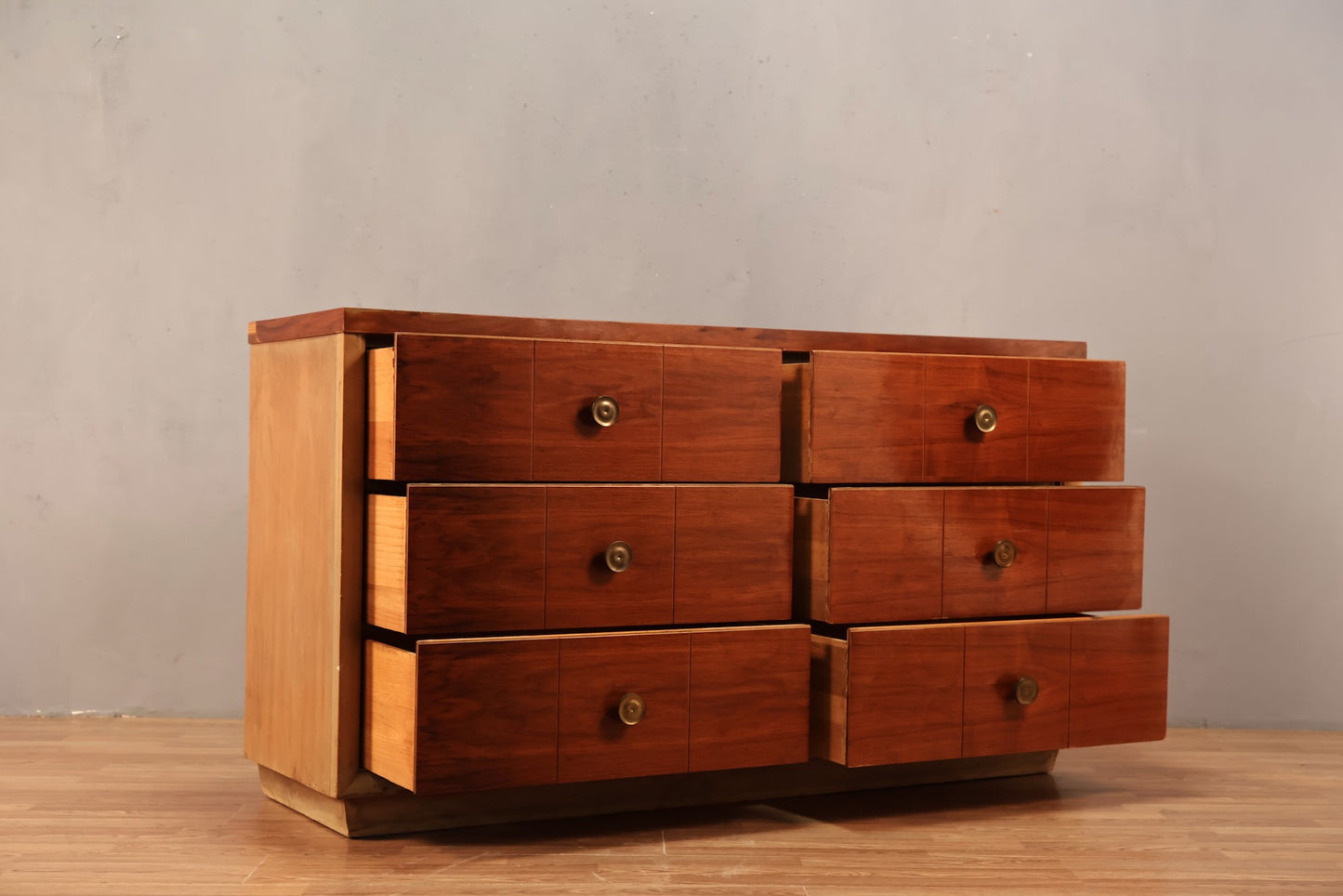 Mid Century Two-Toned 6-Drawer Dresser - ONLINE ONLY