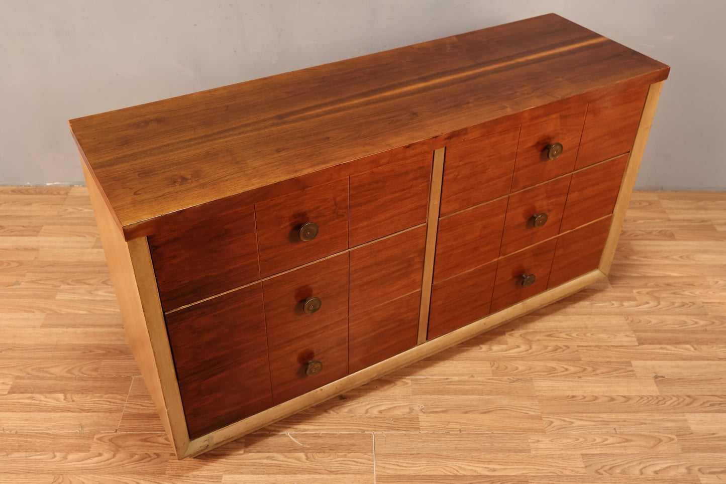 Mid Century Two-Toned 6-Drawer Dresser - ONLINE ONLY