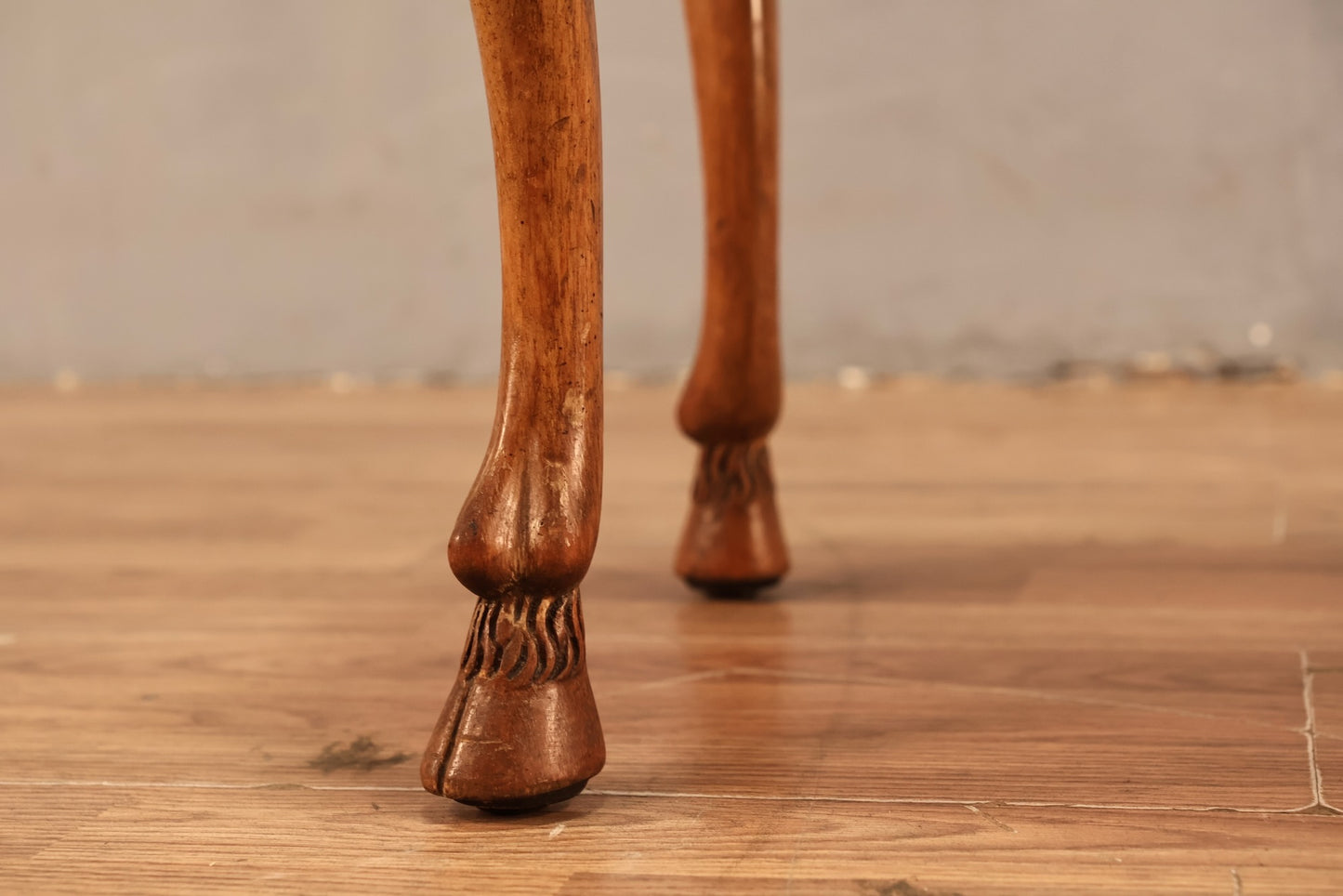 Hide & Nailhead "Ramsfoot" Stool