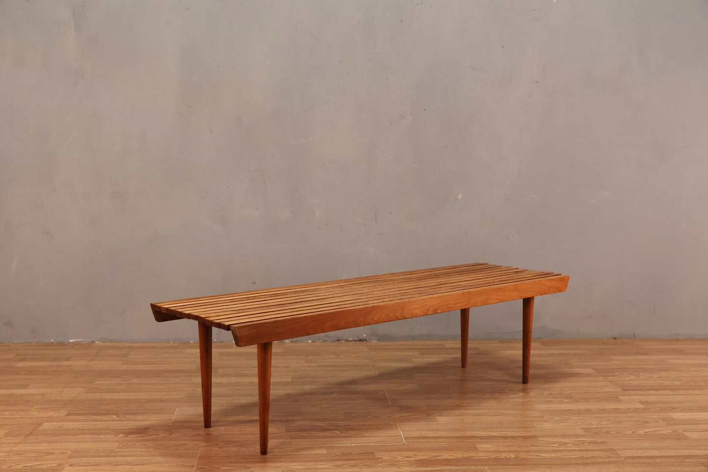 Golden Walnut Slatted Coffee Table