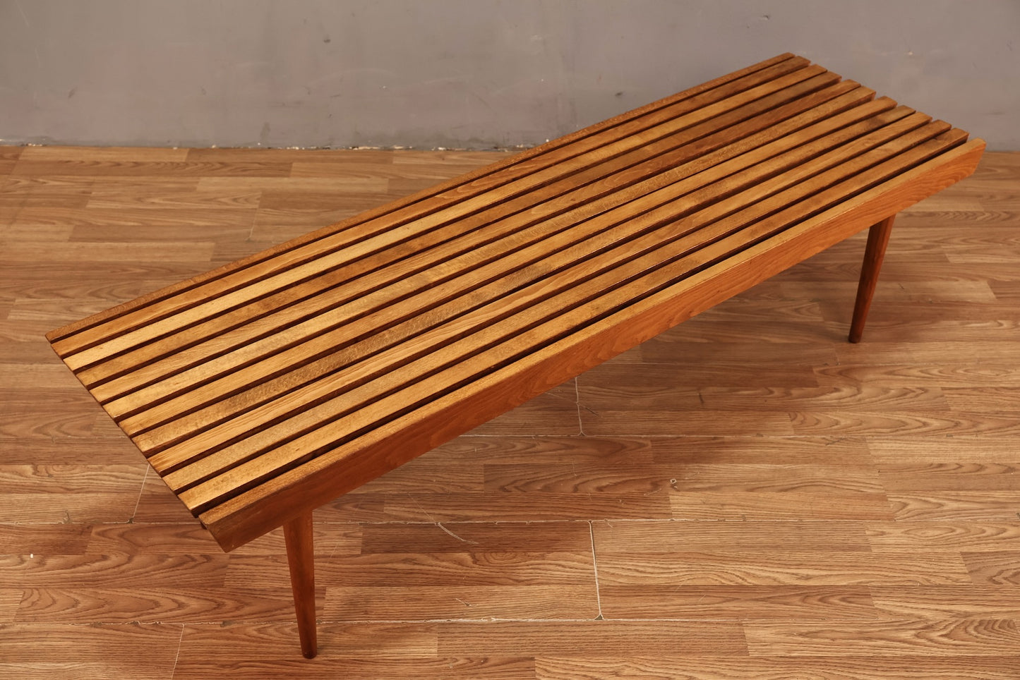 Golden Walnut Slatted Coffee Table