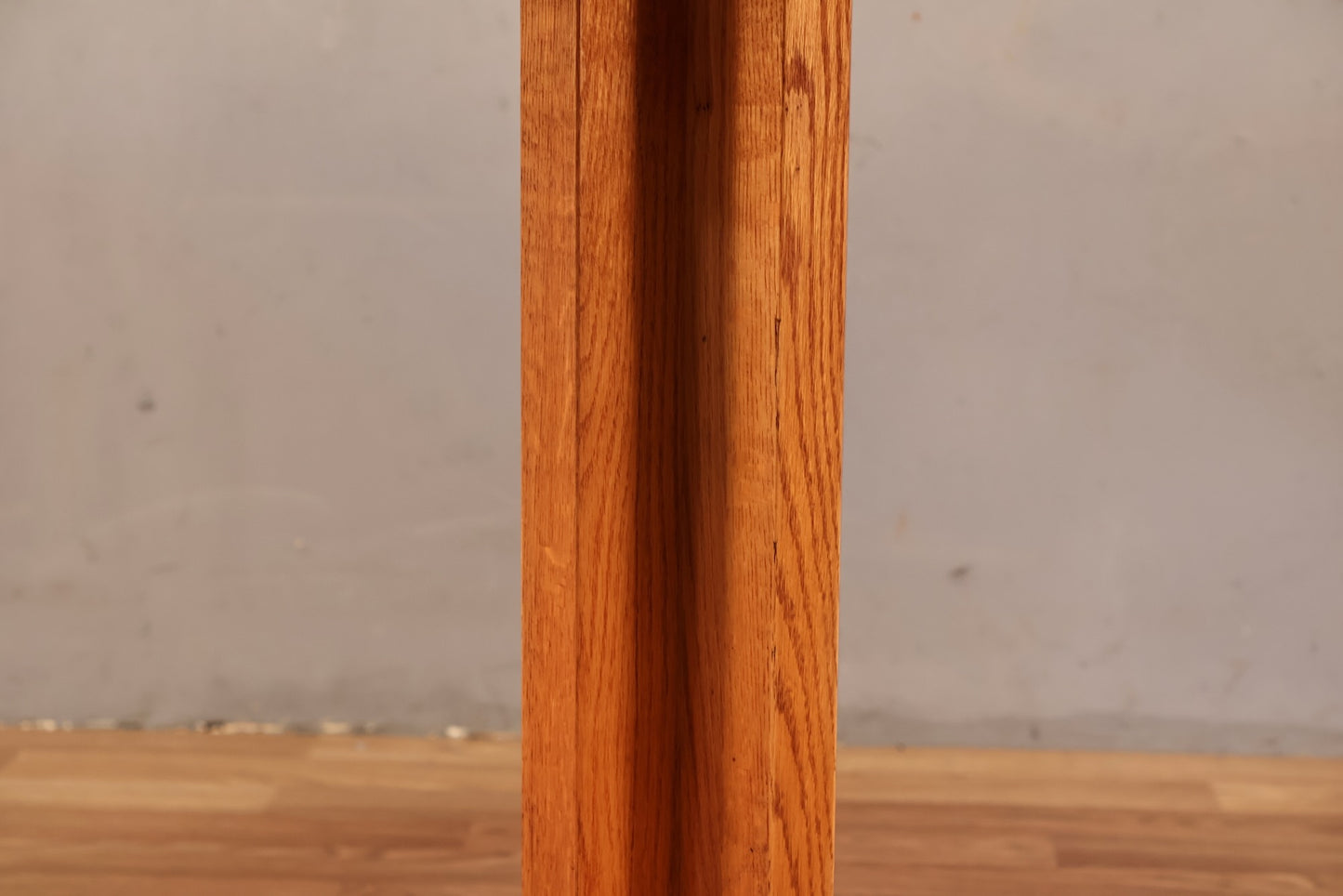 Oak Parquet Round Dining Table - ONLINE ONLY