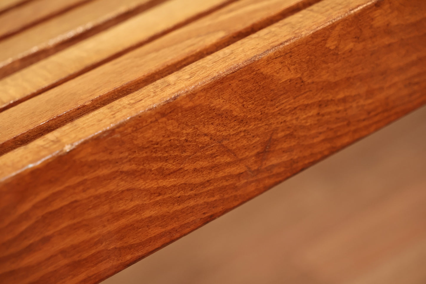 Golden Walnut Slatted Coffee Table