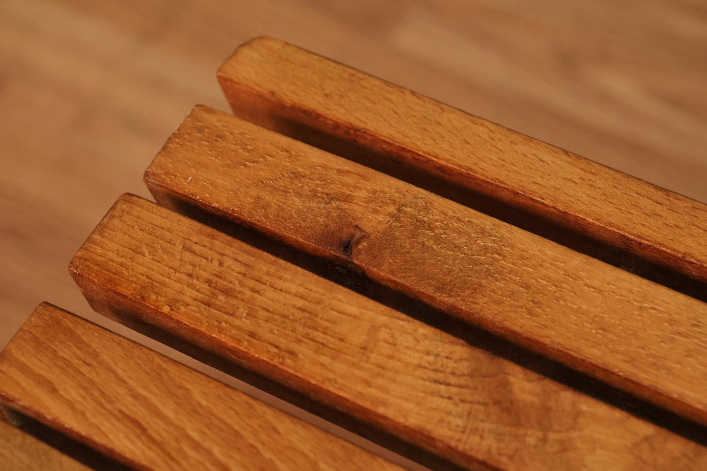 Golden Walnut Slatted Coffee Table
