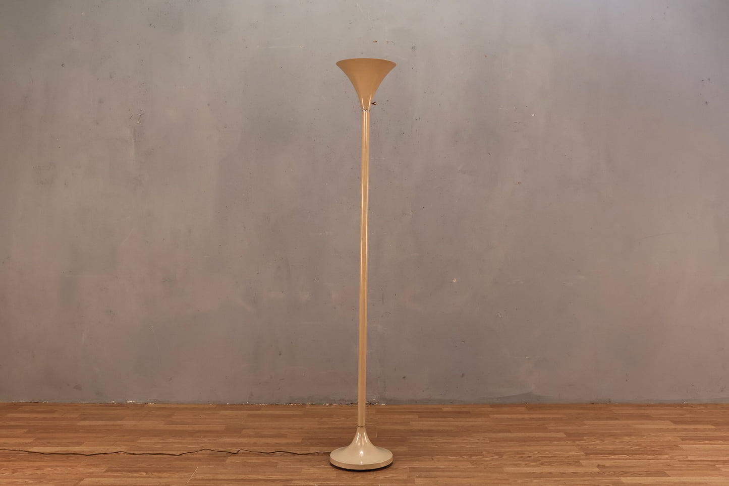 Beige Torchiere Floor Lamp - ONLINE ONLY