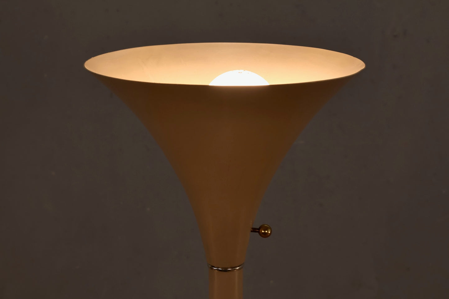 Beige Torchiere Floor Lamp - ONLINE ONLY