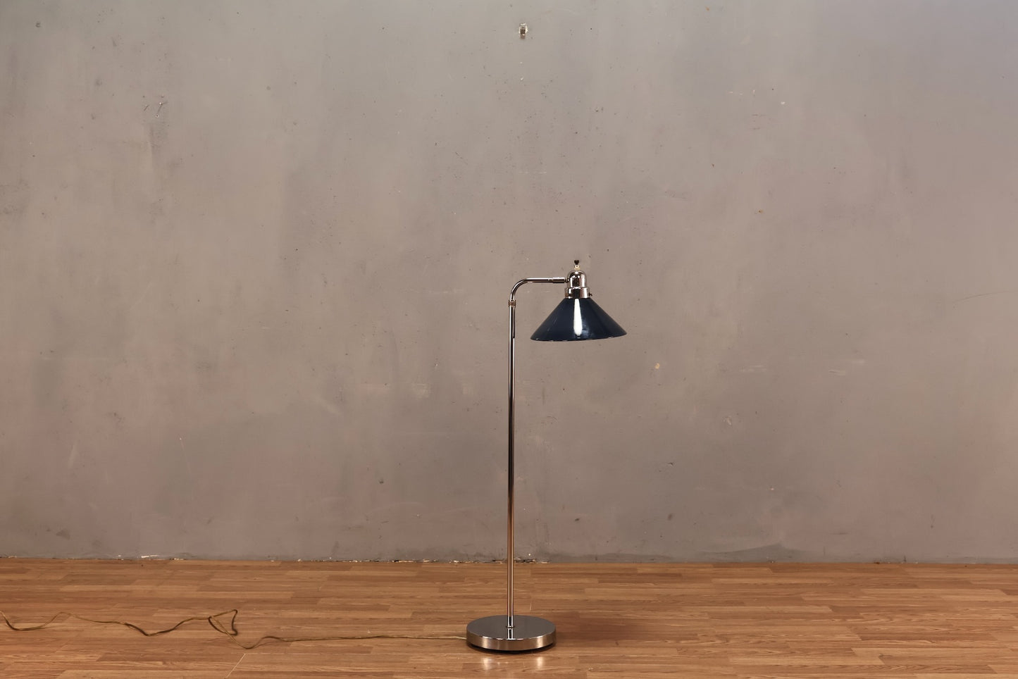 Blue Glass & Chrome Reading Lamp - ONLINE ONLY