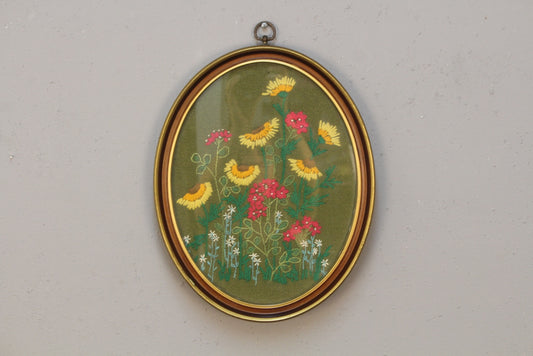 "Sunflowers & Such" Embroidered Art