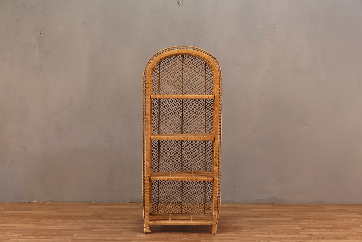 Slim Woven Arched 4-Tier Shelf