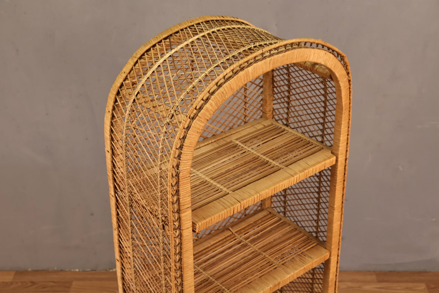 Slim Woven Arched 4-Tier Shelf