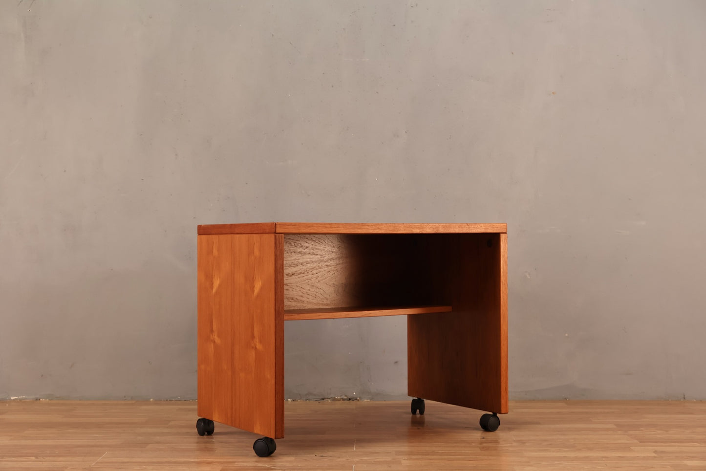 Small Teak Rolling Desk
