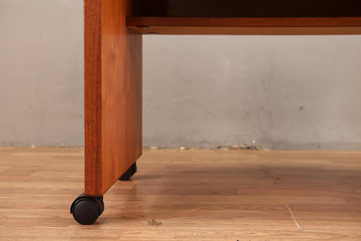 Small Teak Rolling Desk