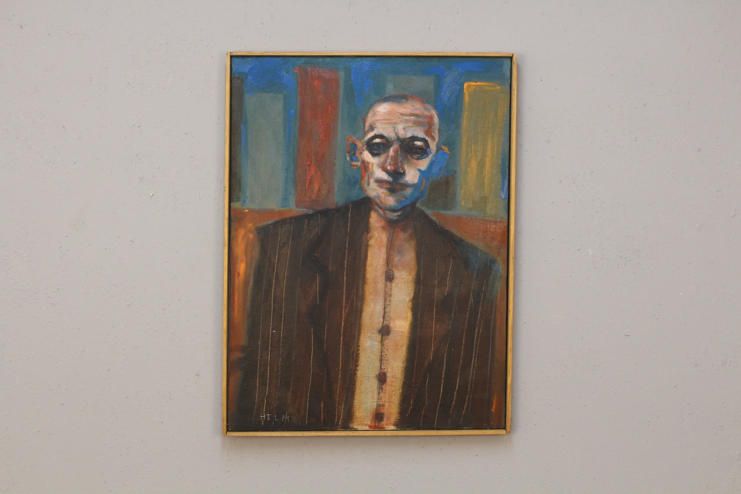 "Man in Pinstripes" Painting