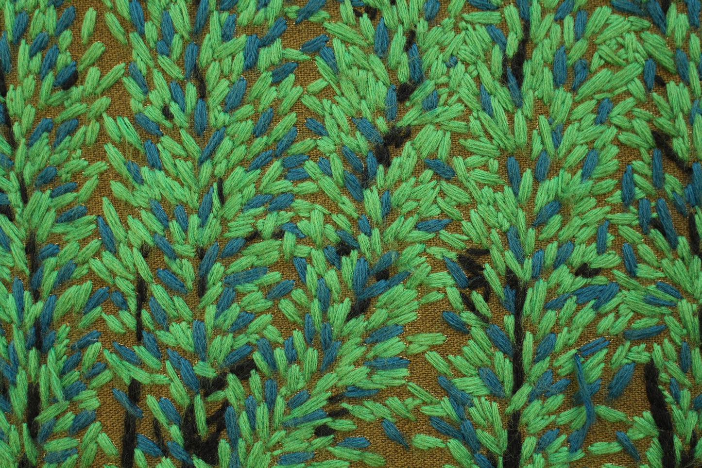 1970s "Weeping Willow" Embroidered Art