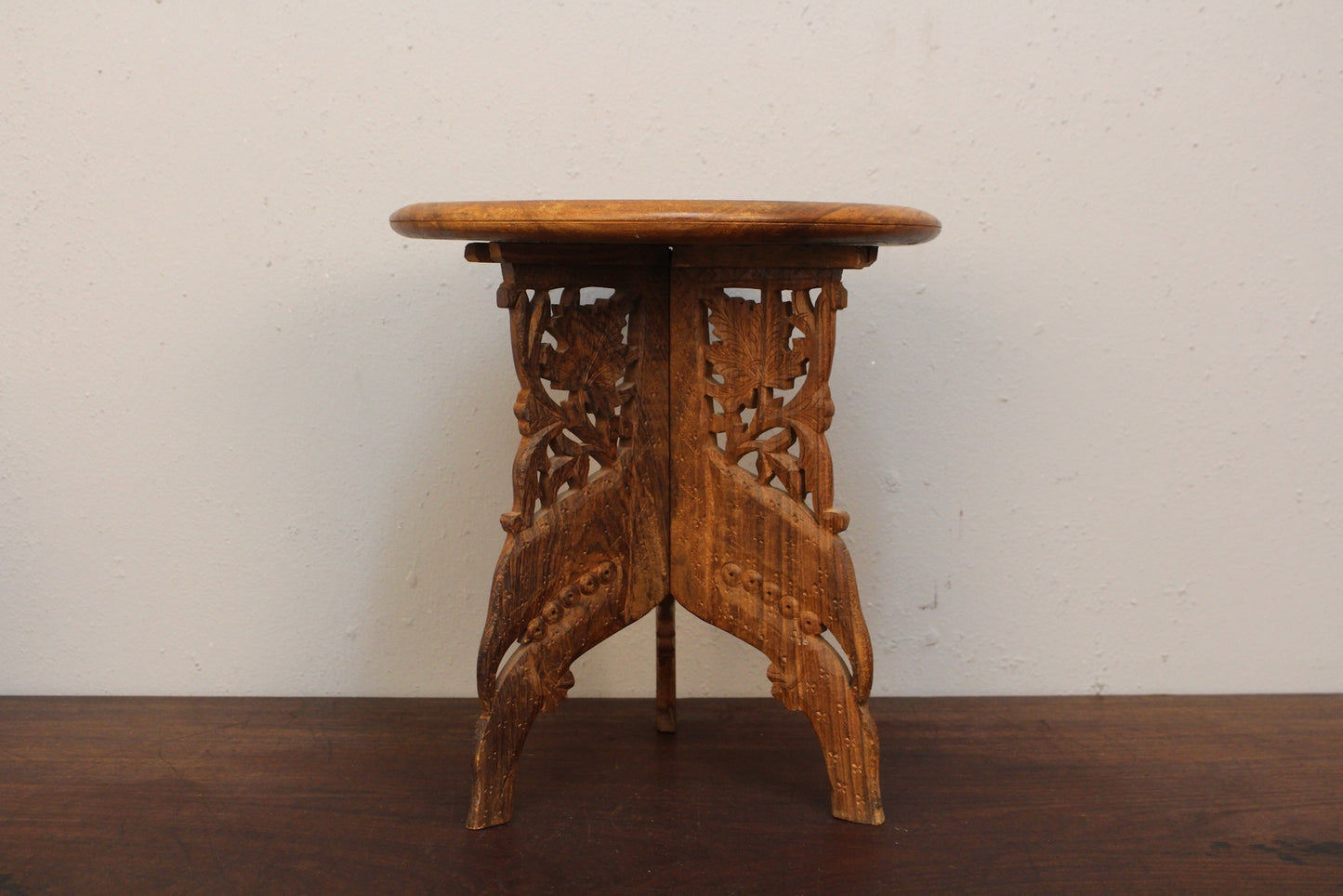Small Indian Carved Plant Stand