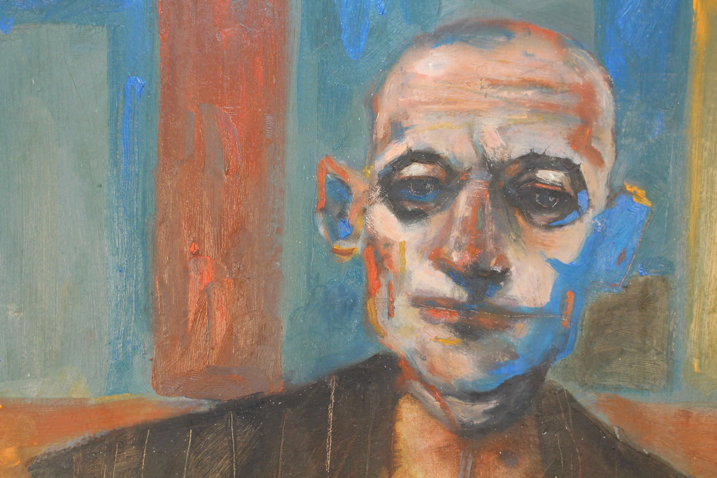 "Man in Pinstripes" Painting