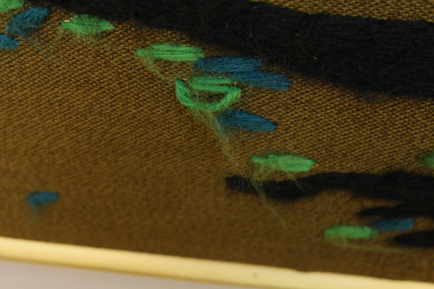 1970s "Weeping Willow" Embroidered Art