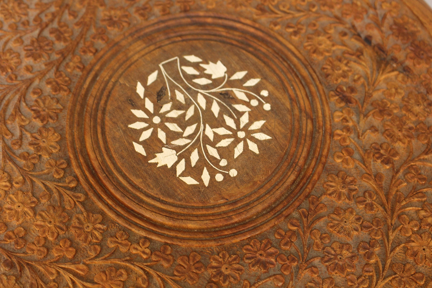 Small Indian Carved Plant Stand