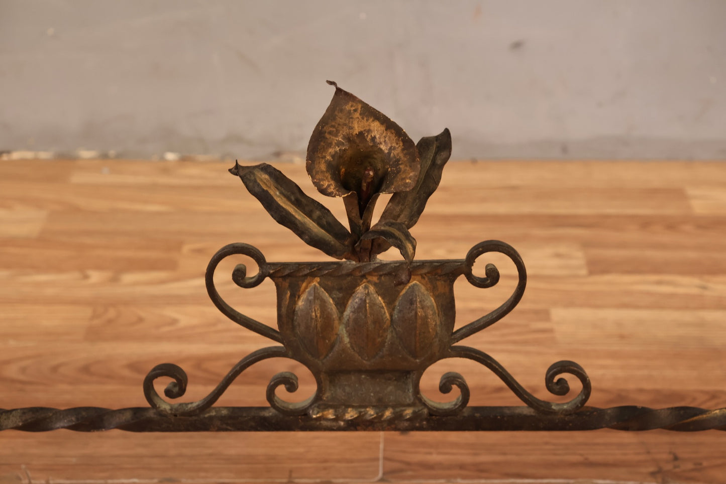Slim Wrought Iron & Marble Console Table - ONLINE ONLY
