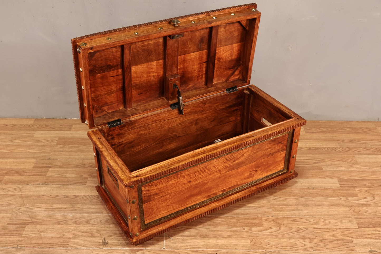 Small Contemporary Mango Wood Chest