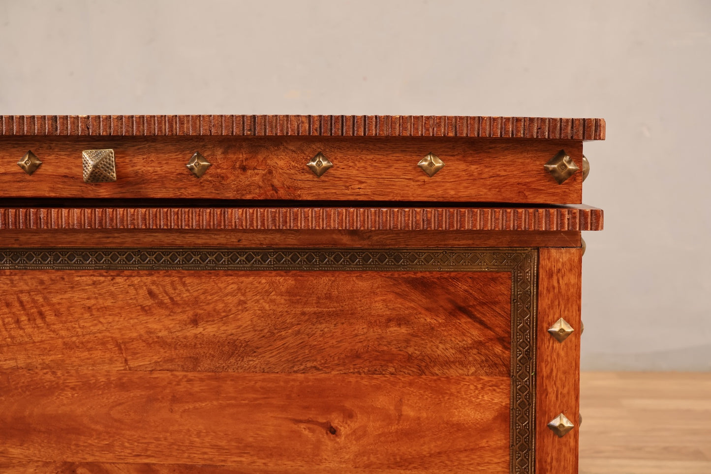Small Contemporary Mango Wood Chest