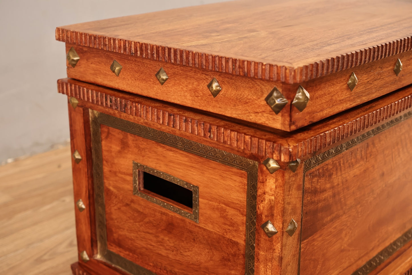 Small Contemporary Mango Wood Chest
