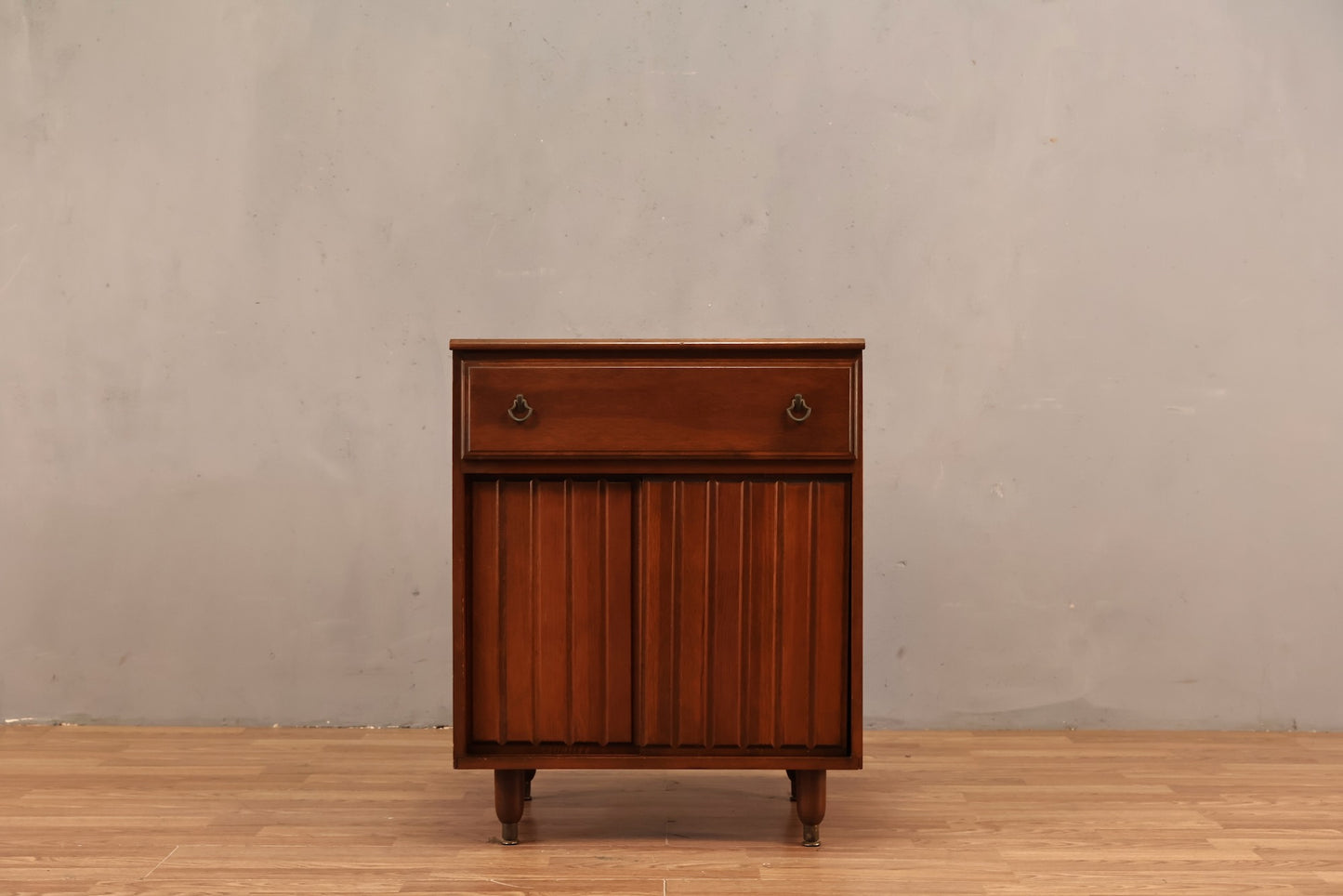 Petite Ribbed Sliding-Door Cabinet