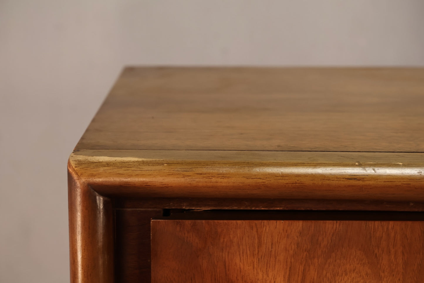 Mid Century Convex 8-Drawer Highboy Dresser