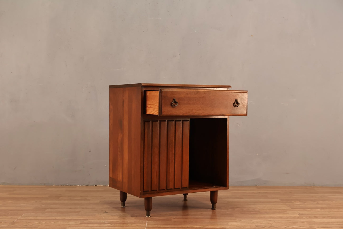 Petite Ribbed Sliding-Door Cabinet