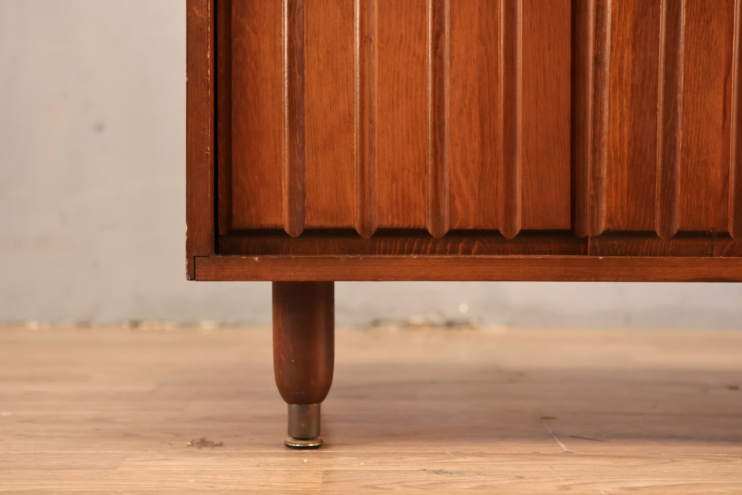 Petite Ribbed Sliding-Door Cabinet