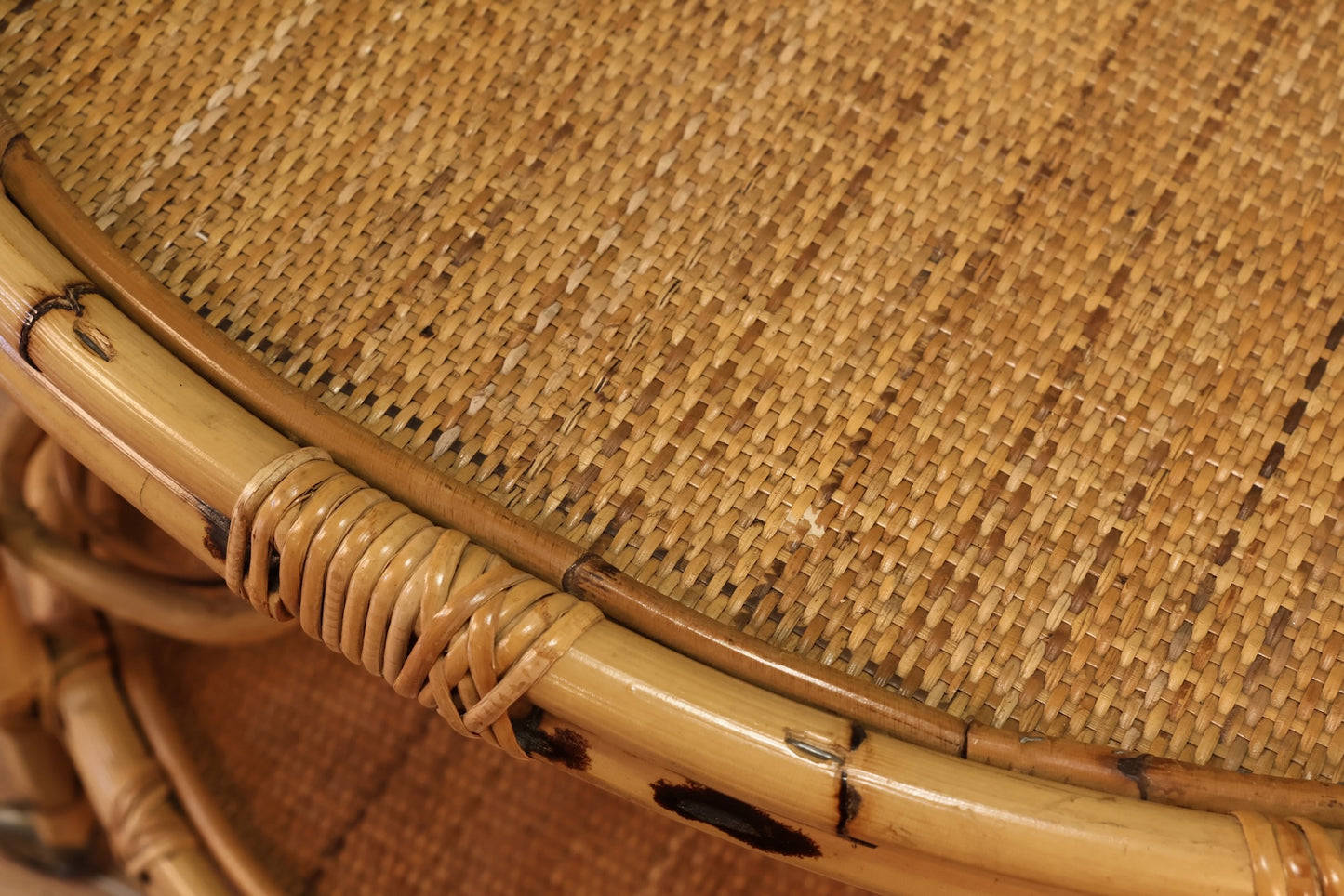 Rattan 2-Tier Bar Cart