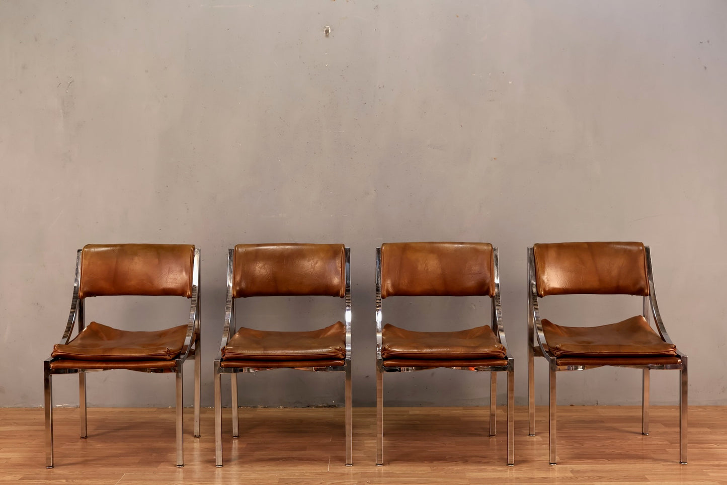 Howell Toffee Vinyl & Chrome Side Chair - ONLINE ONLY
