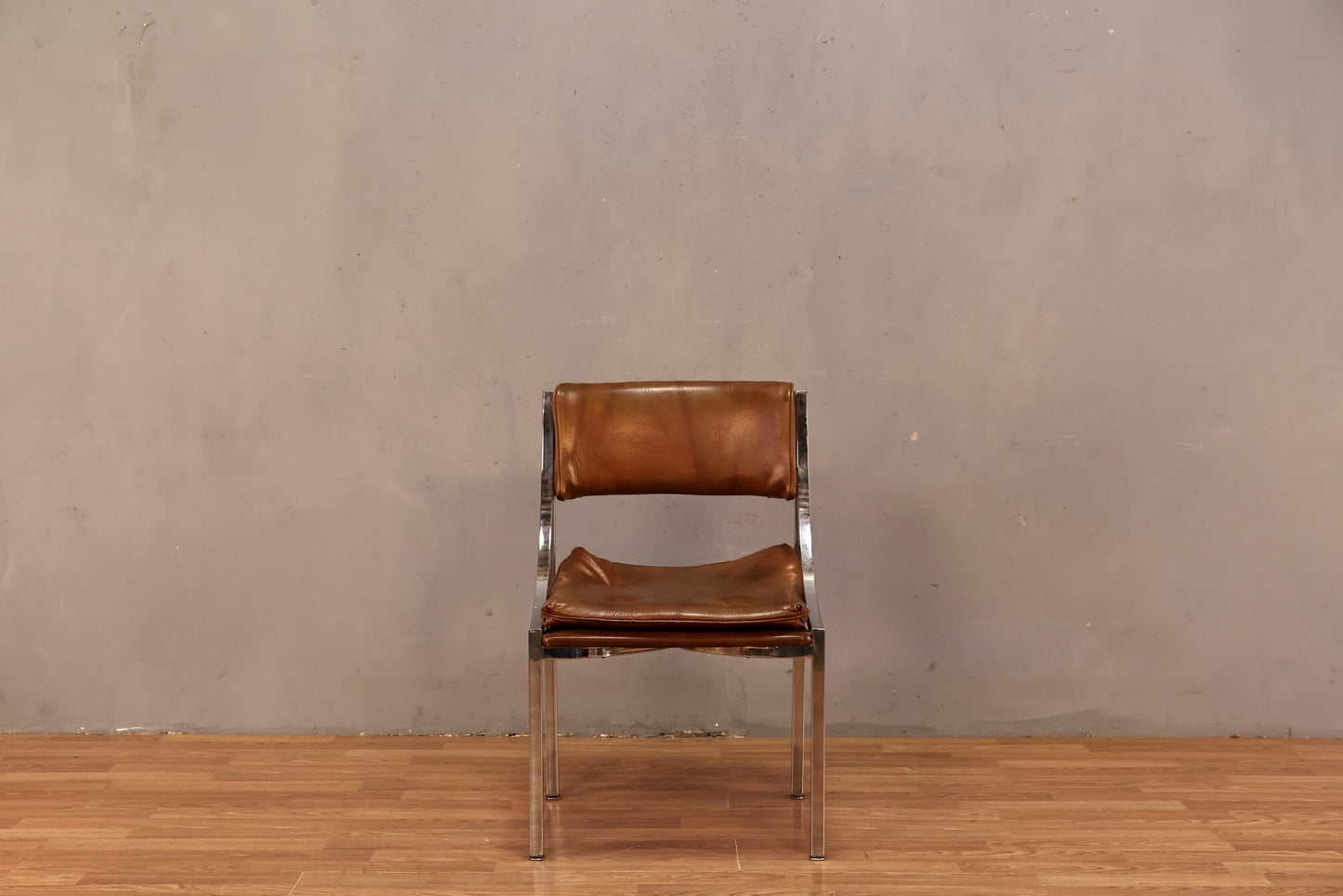 Howell Toffee Vinyl & Chrome Side Chair - ONLINE ONLY