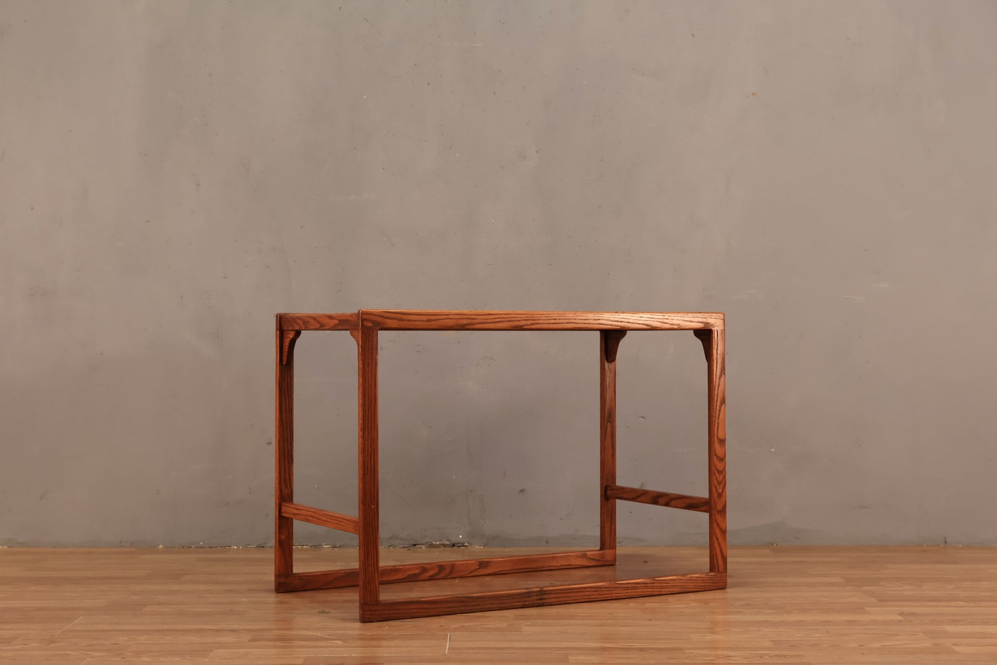 Oak & Tan Tile End Table