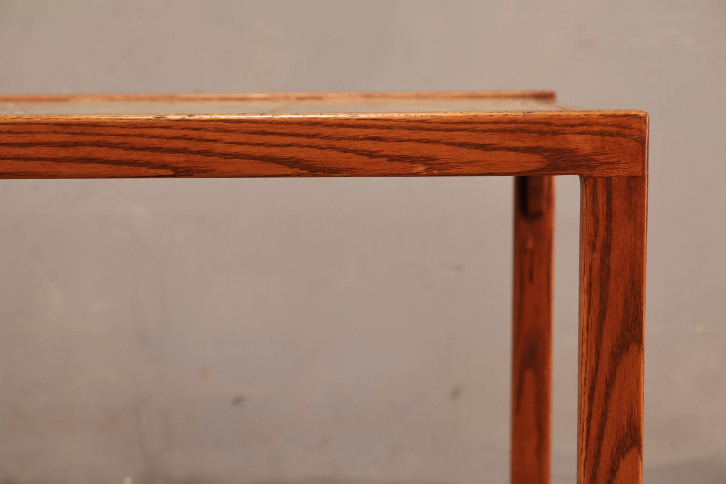 Oak & Tan Tile End Table