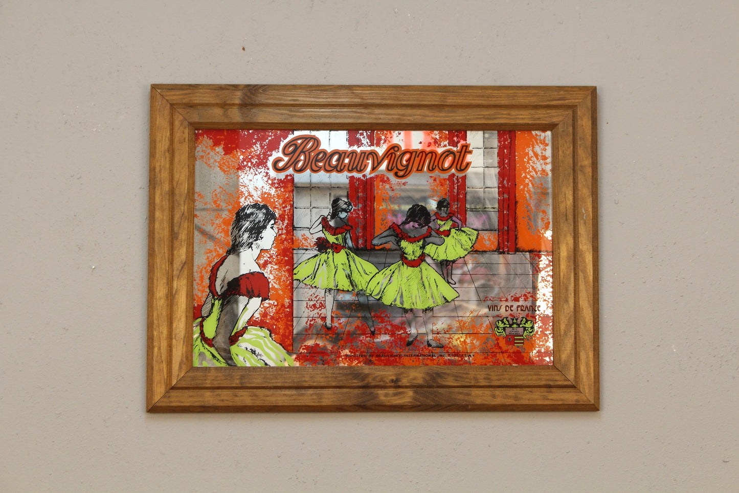 "Beauvignot" Painted Mirror Art