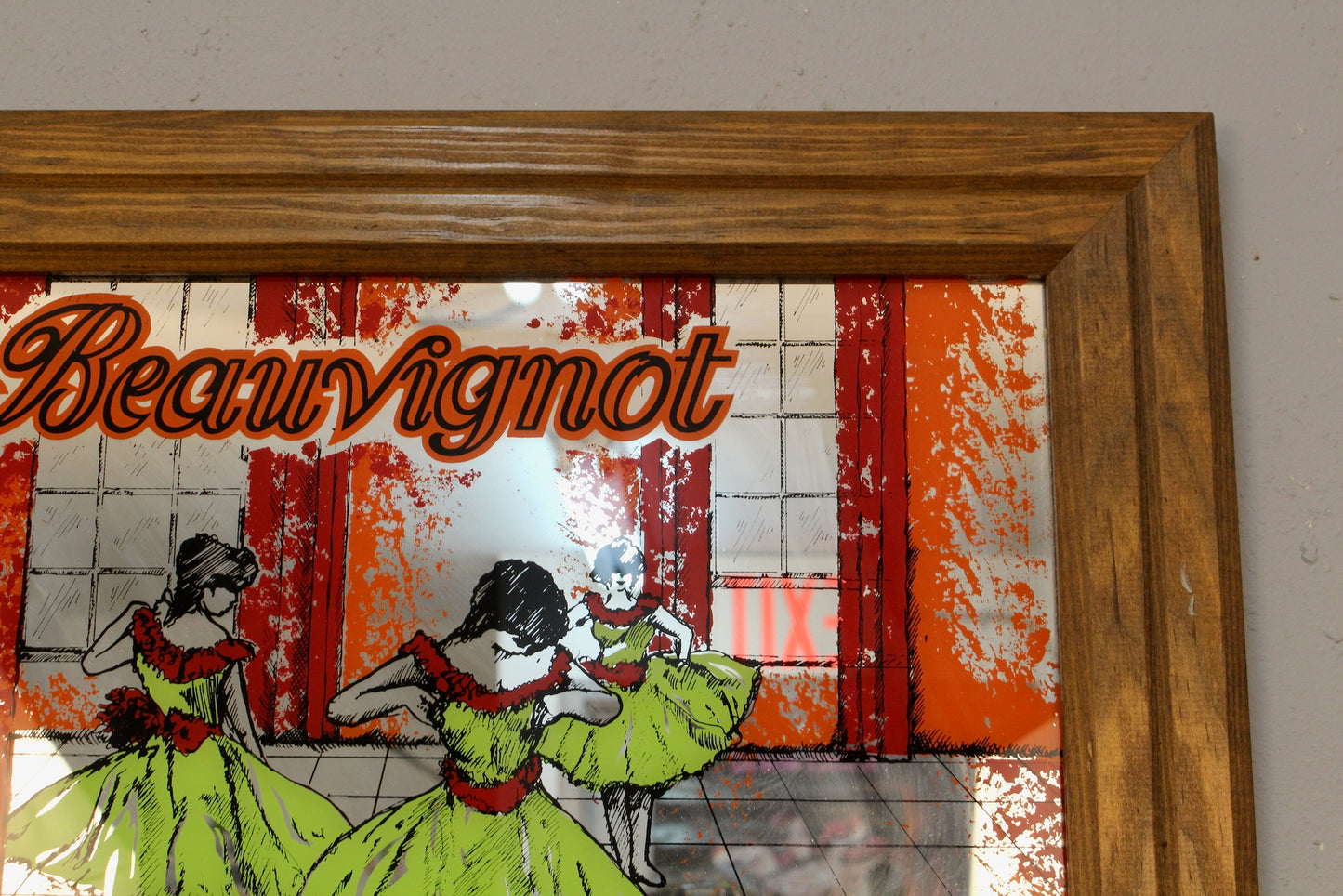 "Beauvignot" Painted Mirror Art
