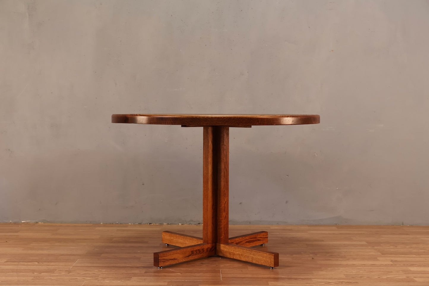 Luxe Oak Parquet Round Dining Table - ONLINE ONLY