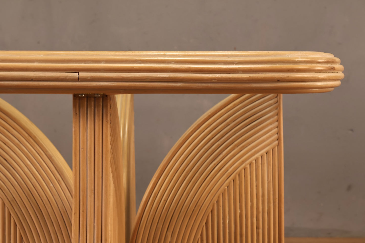 Blonde Reed & Glass End Table - ONLINE ONLY